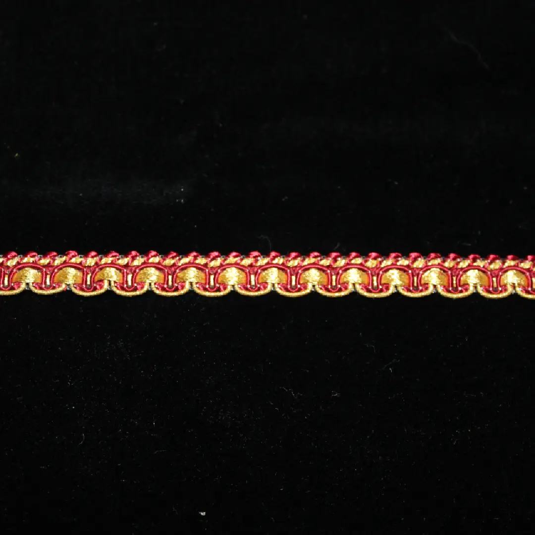 Galón 1cm Premium | Costura Religiosa rojo/dorado