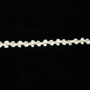Cinta Algodón Blanca Dorada 0.5cm - Ideal Prendas Litúrgicas